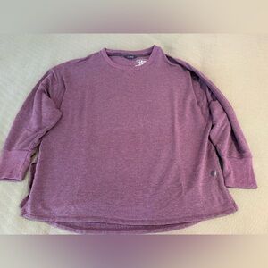 L.L. Bean crewneck pull over soft sweatshirt modal oversized medium batwing nice
